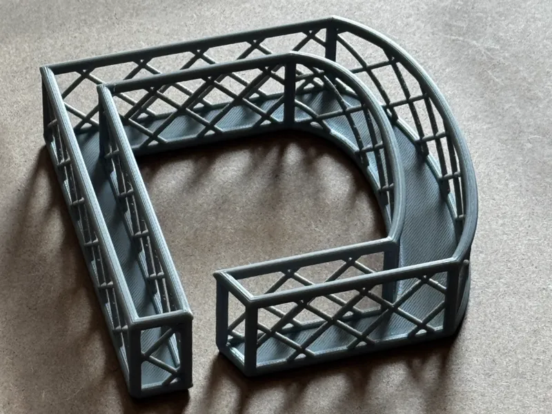 Wireframe Letter - D Letter