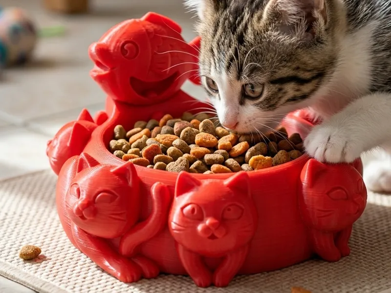 The "Big Catch" Multi-Cat Party Bowl