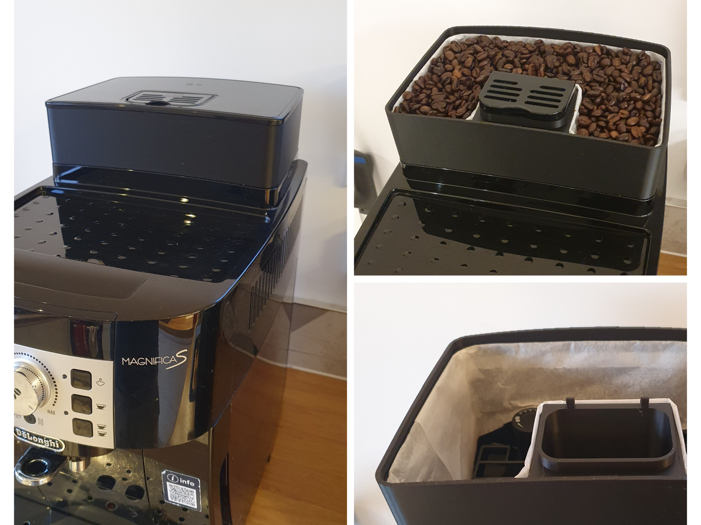 Food Safe Delonghi Magnifica S Hopper extension