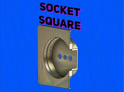 Socket cover square 67mm