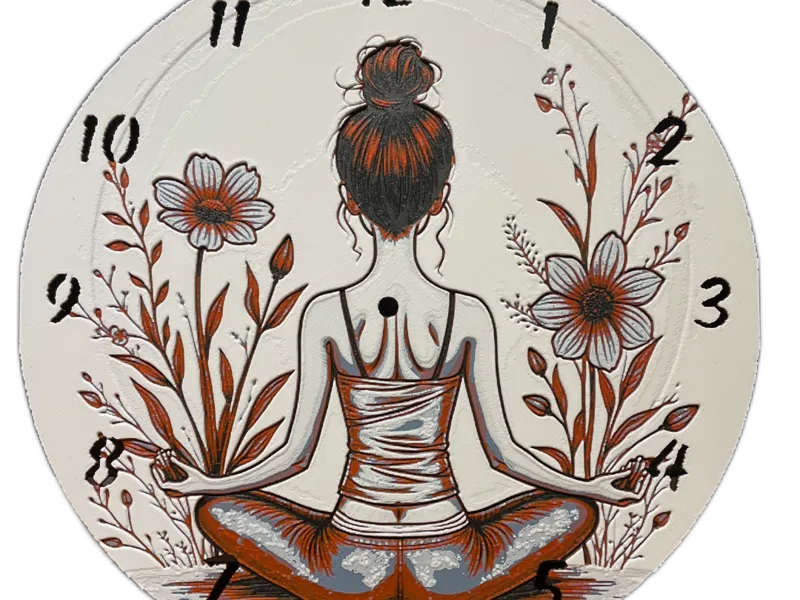 Wanduhr Yoga Hueforge