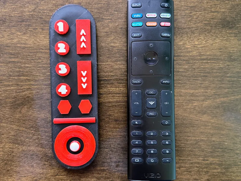 6" Long Kids Toy Fake TV Remote size of Vizio One