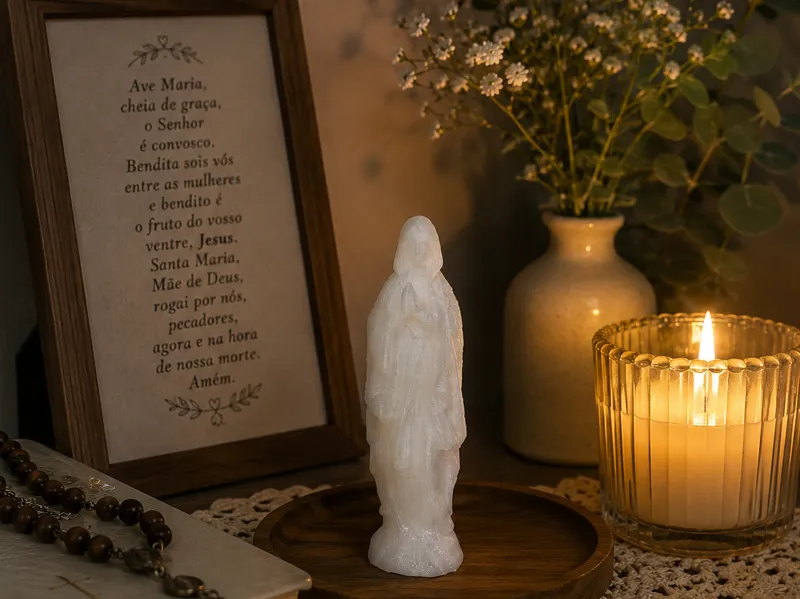 Nossa Senhora Fátima Decorativa Estátua Religiosa