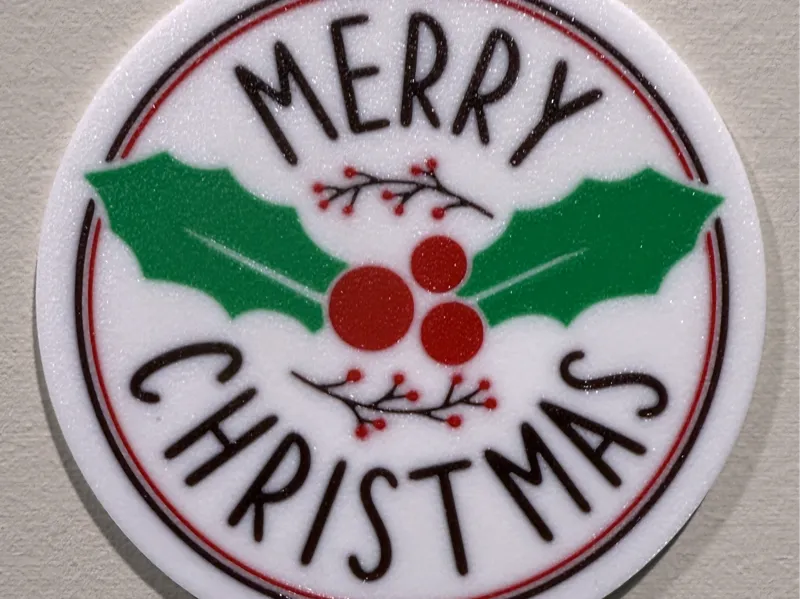 Merry Christmas coaster set of 4