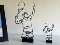 Sculpture minimaliste service de tennis — photo 2