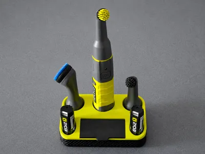 RYOBI Detail Scrubber Kit Holder with Compartment