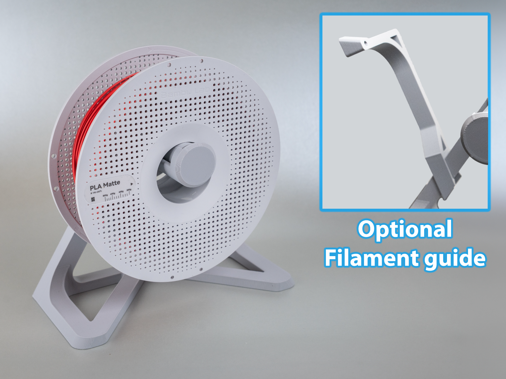 Spool Holder/Stand (with removable filament guide)