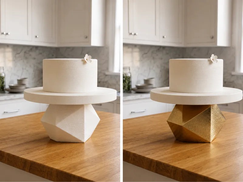Modern Geometric Faceted Cake Stand. No Support