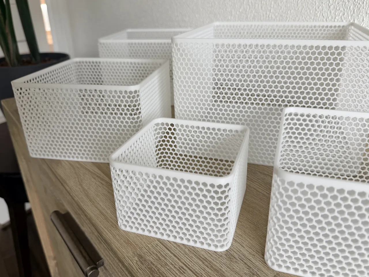 Parametric Honeycomb Baskets — 12 Sizes + Custom view 3