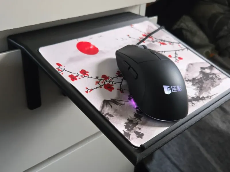 Drawer-mount ergonomic Mouse platform