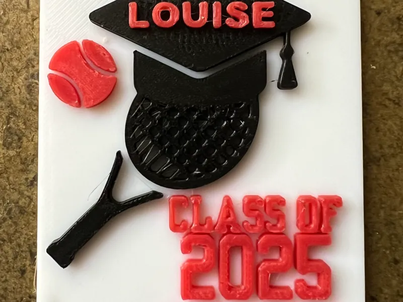 Class of 2025 Tennis Keychain Grad Gift Custom