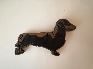 Flexi Dachshund sausage dog 2 colour simple print