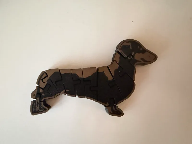 Flexi Dachshund sausage dog 2 colour simple print