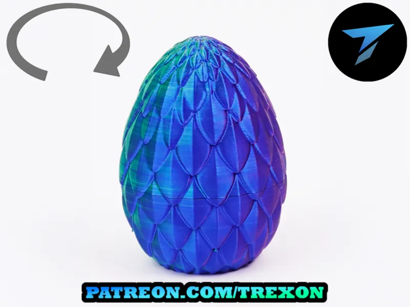 Scale Dragon Egg Box with Screw Lid