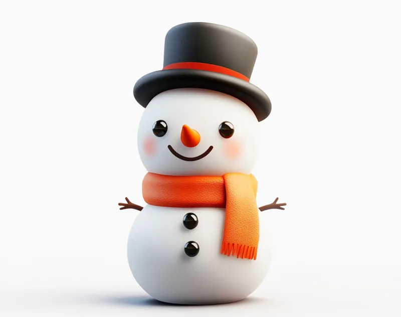Cute Snowman, easy print, fun