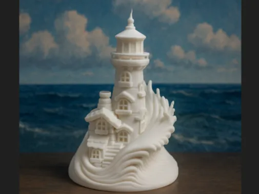 Lighthouse of Wave Fantasy - Free 3D Print Model - MakerWorld