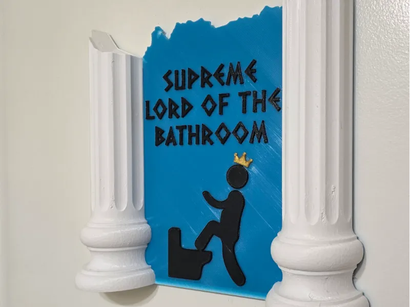 Percy Jackson Supreme Lord Of The Bathroom Sign