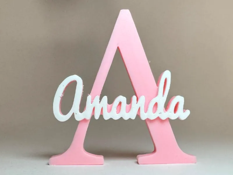 Placa de Identificação 3D - Amanda