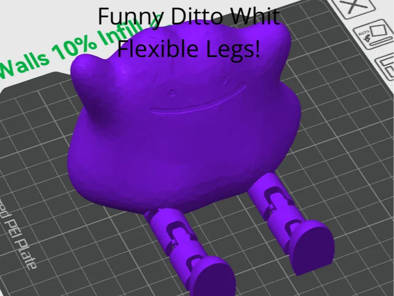 Funny Ditto Whit Flexible Legs!