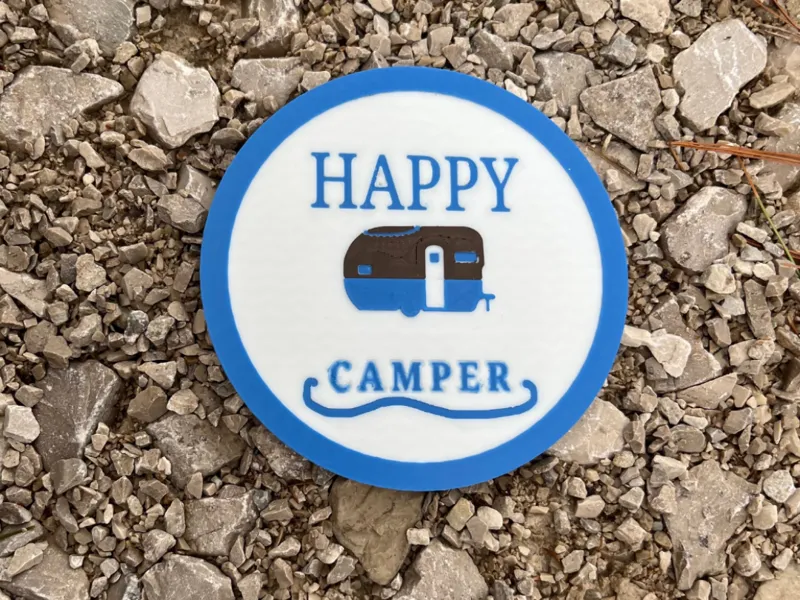 Happy Camper Coaster by: MI.Forge 3D