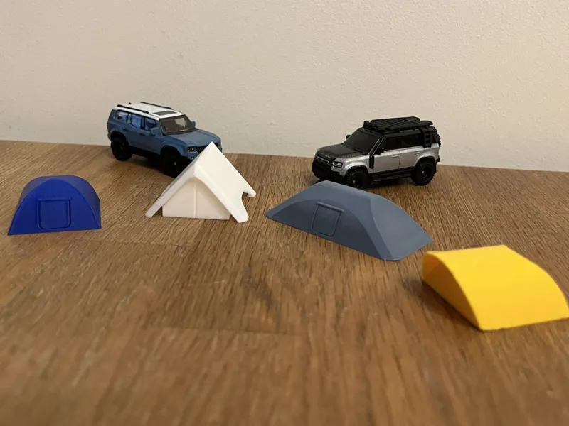 Tent set for 1/64 scale car diorama garage 