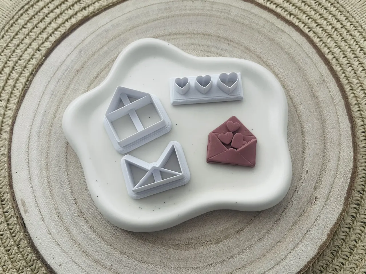 Envelope Polymer Clay Earrings Cutter view 4