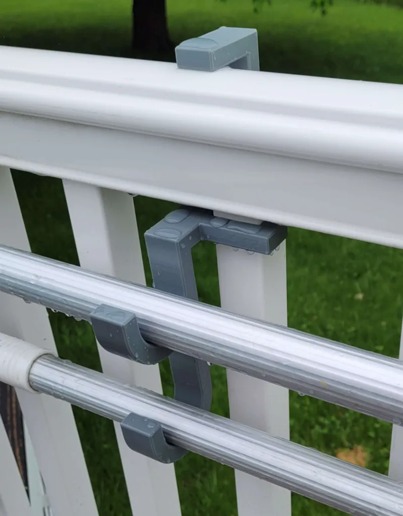 Pool Pole Hook for Vinyl Fence - No Drill