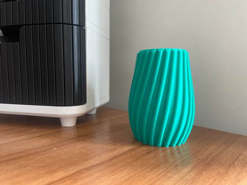 Ribbed Vase with Drainage Holes