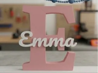 Name Sign personalizzato — Lettera E + Nome Emma