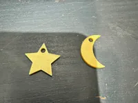 Porte-clés étoile et demi-lune — photo 1