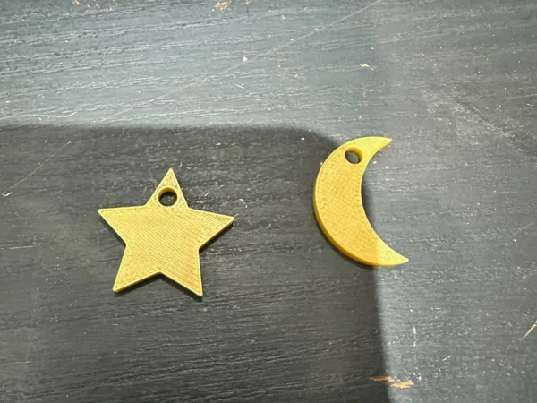Porte-clés étoile et demi-lune