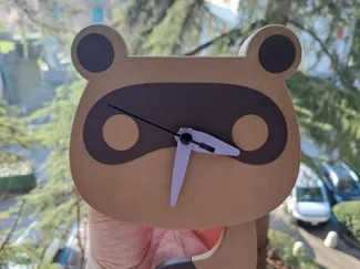Animal Crossing Raccoon Clock