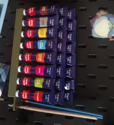 Skadis paint and brush holder