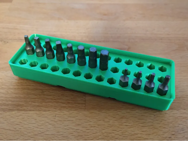 Gridfinity 3x1x2 Hex Bit Holder 39 ea + (2x2x2/48)