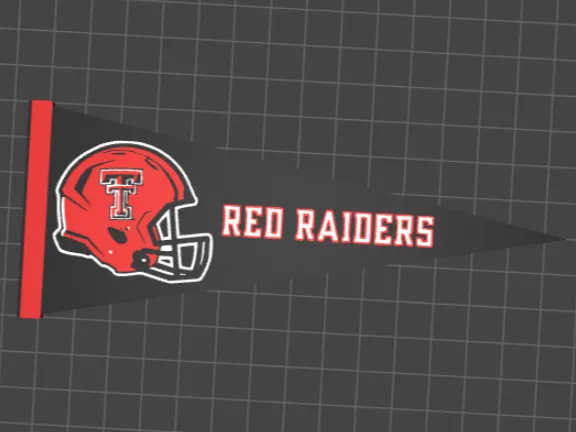 Texas Tech  Red Raiders Football Pennant Flag