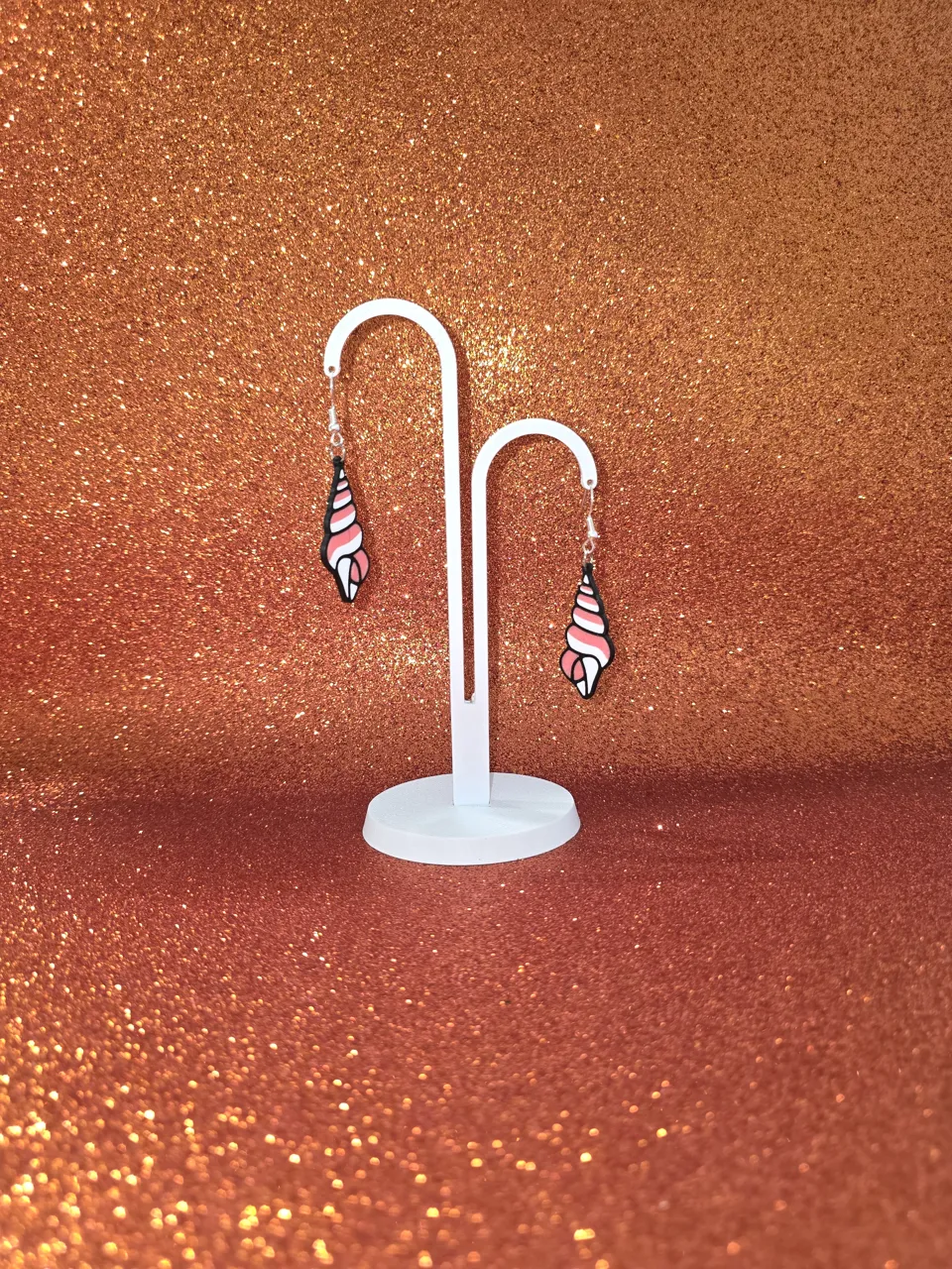 Long shell earrings view 3