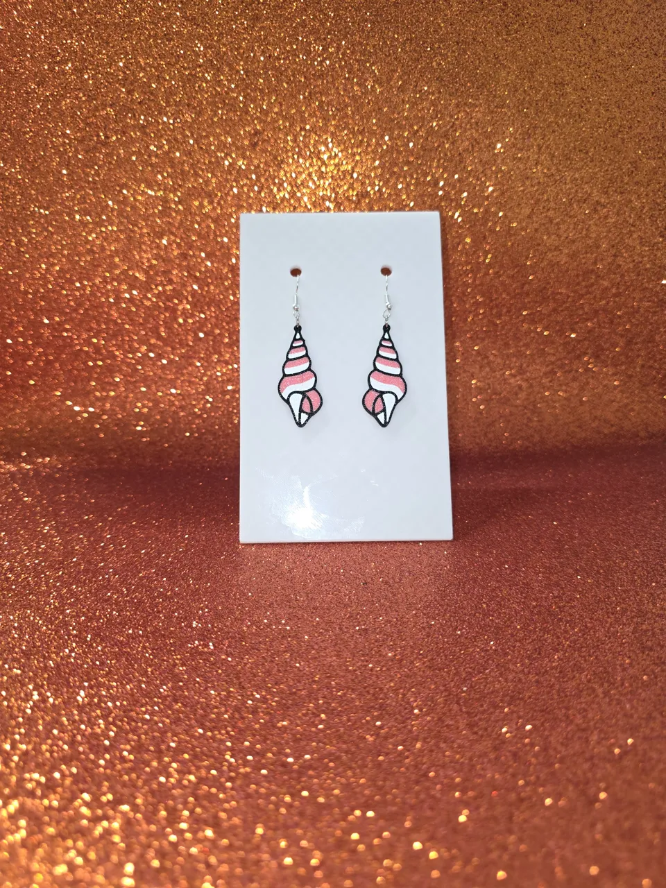 Long shell earrings view 2