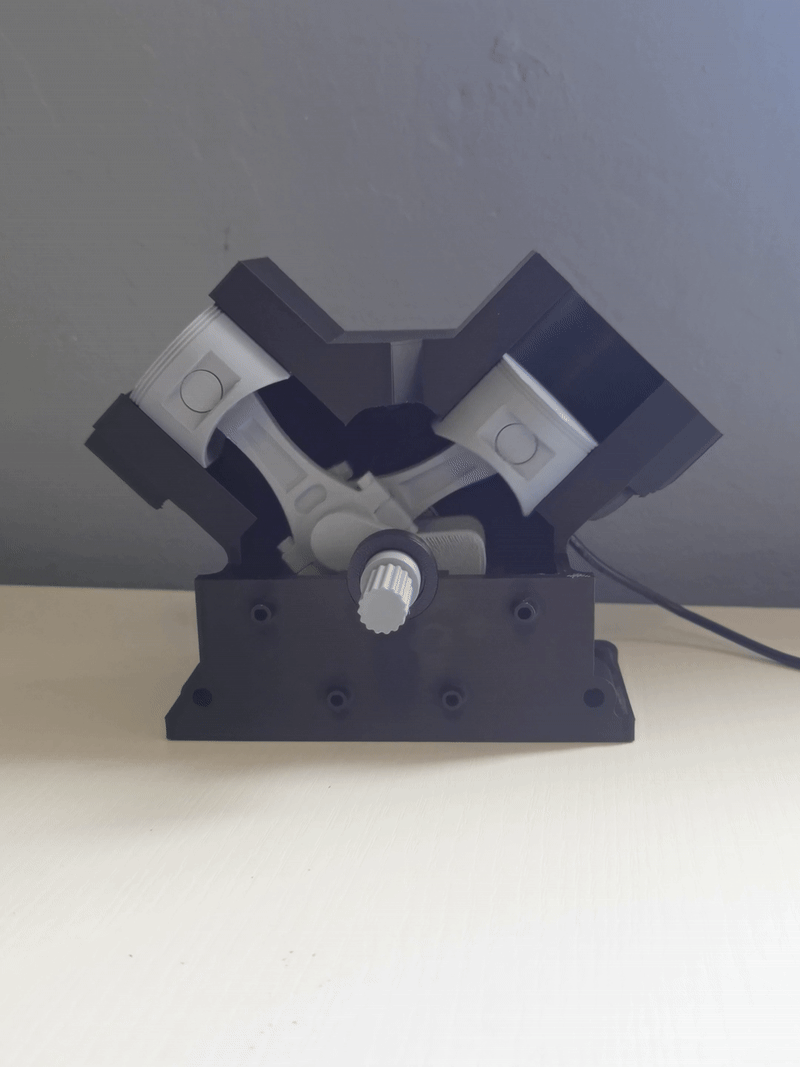 Miniatura 3 do modelo 3D Functional V Engine Section– TT Motor Powered