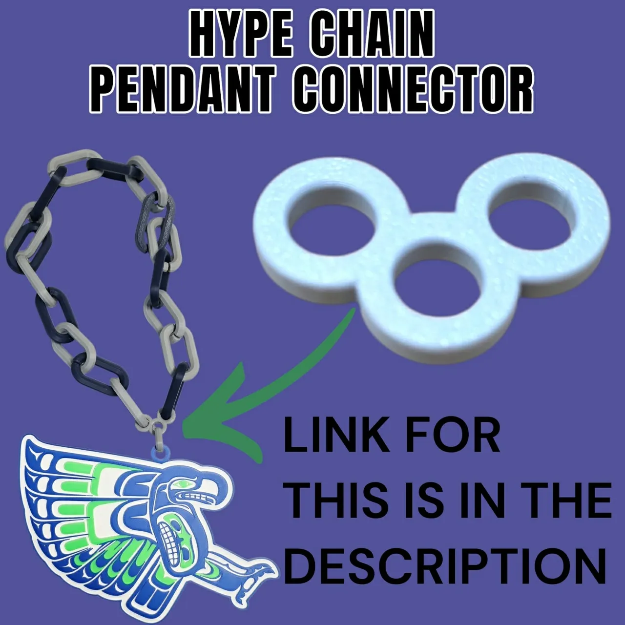 Large Fan Chain Necklace view 2