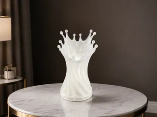 Glass splash sculpture vase