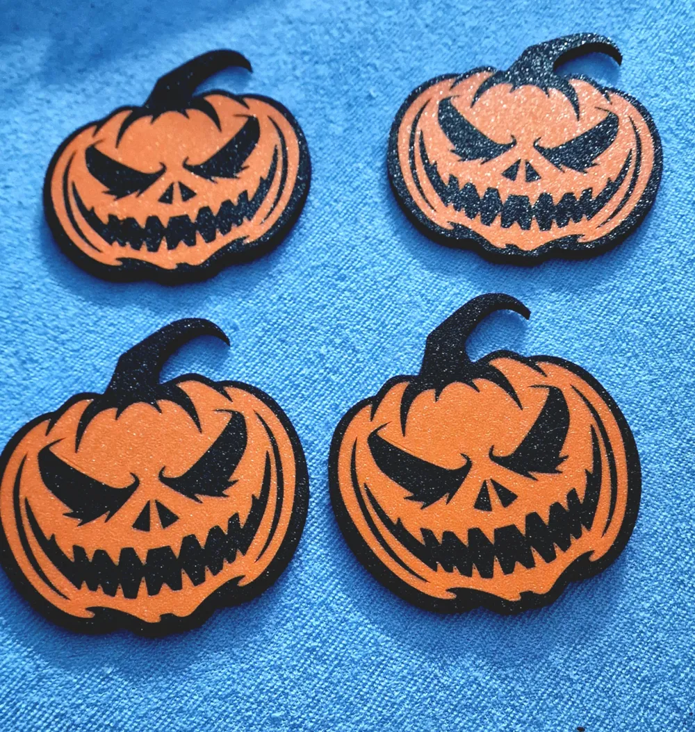 jack o lantern pumpkin halloween coaster by Diozeus30 - MakerWorld