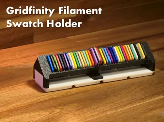 Gridfinity Filament Swatch Holder/Display - Slider