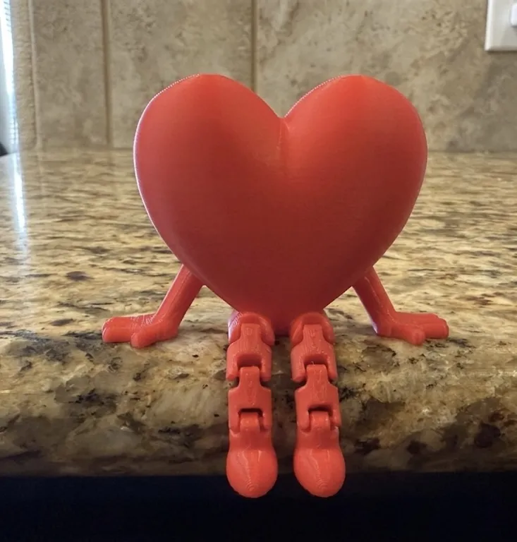 Articulated Flexi Heart buddy - Free 3D Print Model - MakerWorld
