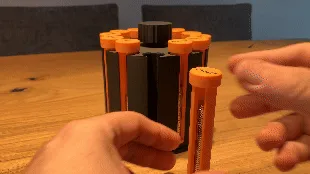 Magnet organizer (with magnet tubes) view 4