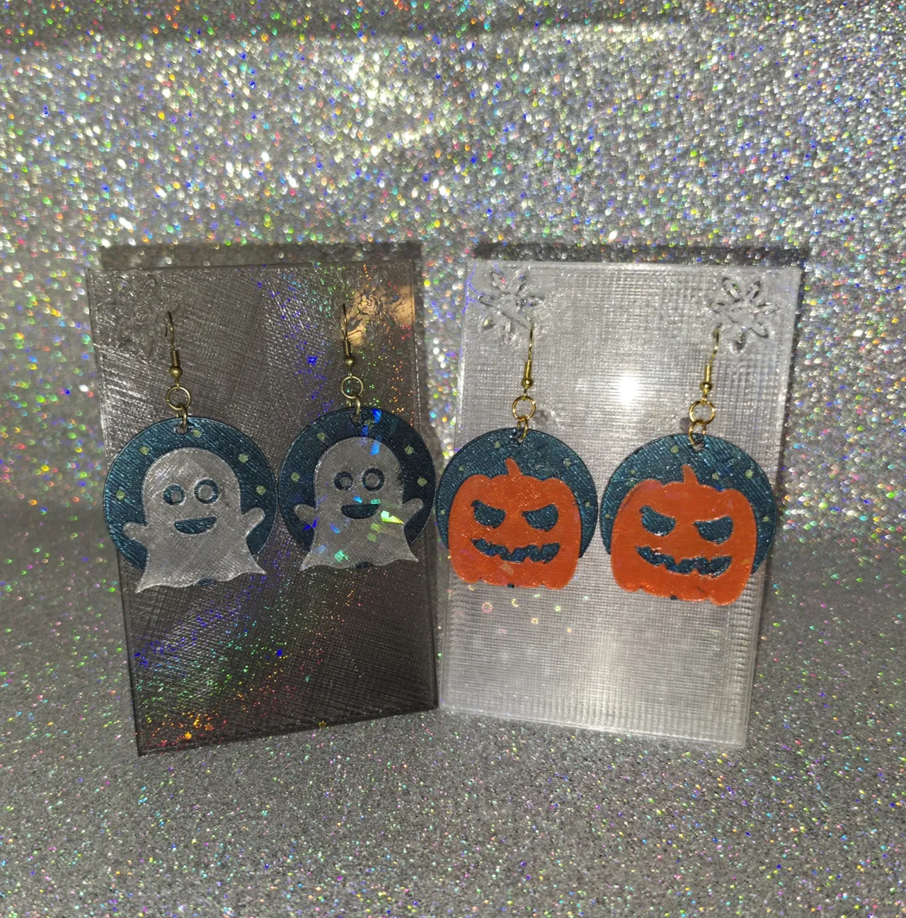 GHOST PUMPKIN HALLOWEEN EARRINGS view 3