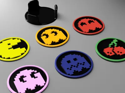 Pac-Man Coasters