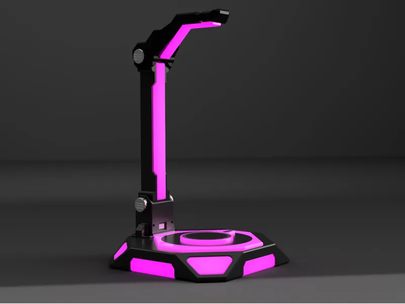 Over-engineered headphone stand and phone charger