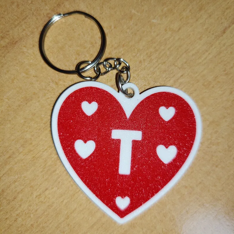 HEART KEYCHAIN ALPHABET / LLAVEROS CORAZON pack AZ