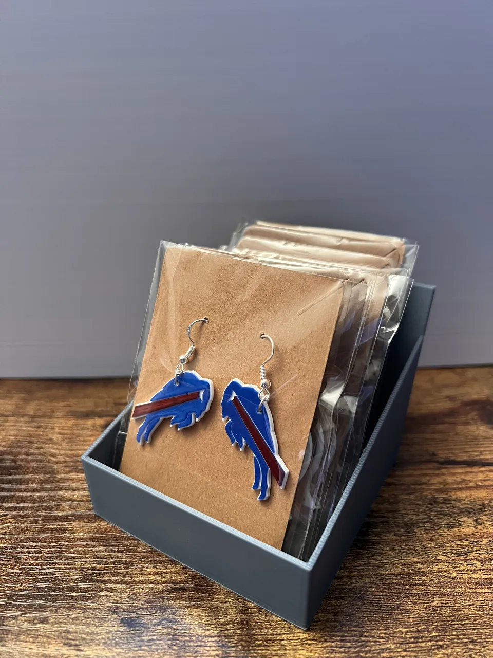 Buffalo Bills Earrings - 2 Sided - No AMS Required view 2