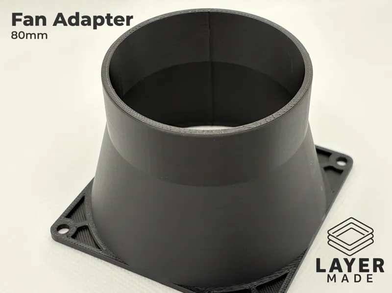 80mm Fan to 63.4mm (2 1/2") exhaust hose adapter